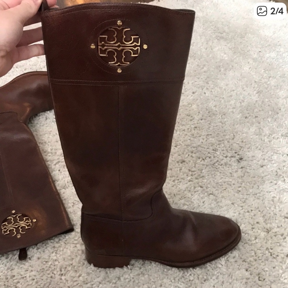 Tory Burch Brown Combat & Moto Boots